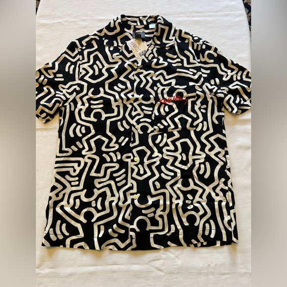 KEITH HARING Button Down short sleeve shirts XS,S, M, L, XL,XXL New With Tag NWT - Picture 7 of 8